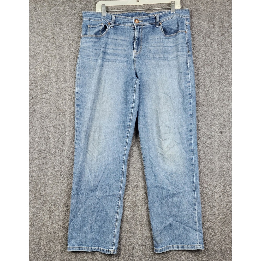 Style & Co Slim Boyfriend Jeans Womens 14 Blue Stretch Medium‎ Wash Denim